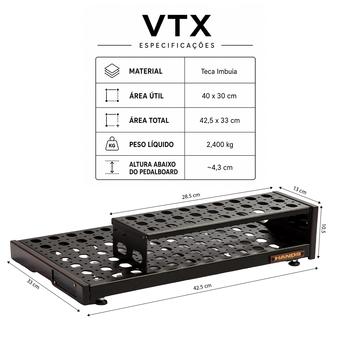Pedalboard VTX V2 com Riser
