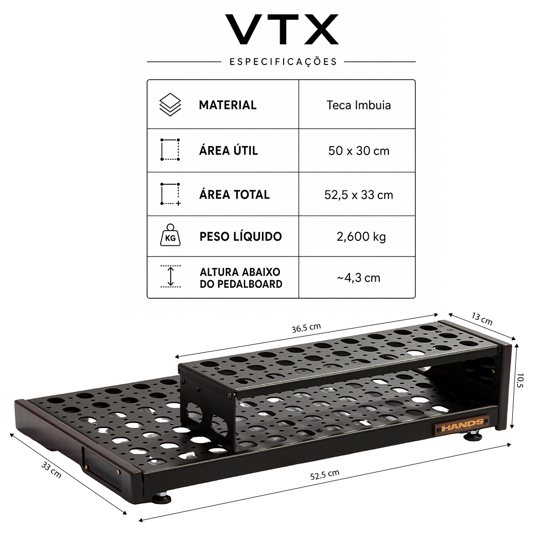 Pedalboard VTX V2 com Riser
