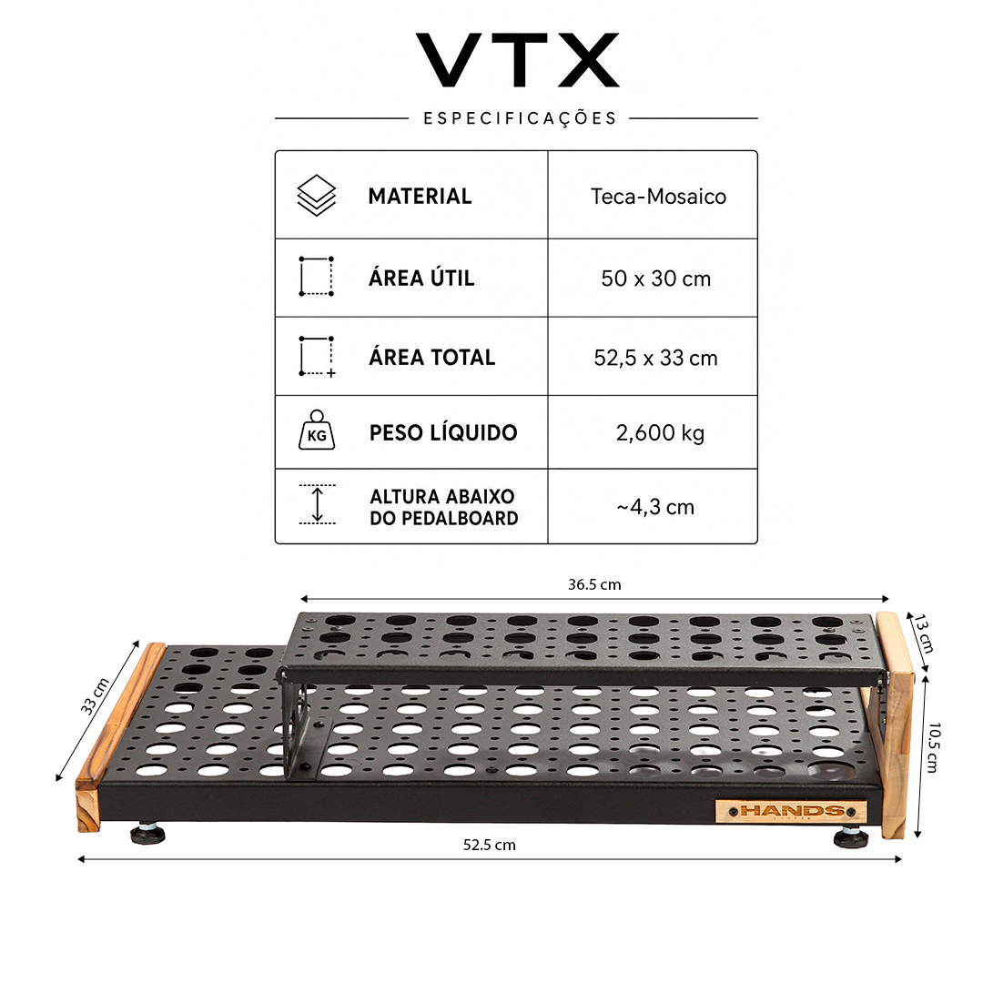 Pedalboard VTX V2 com Riser