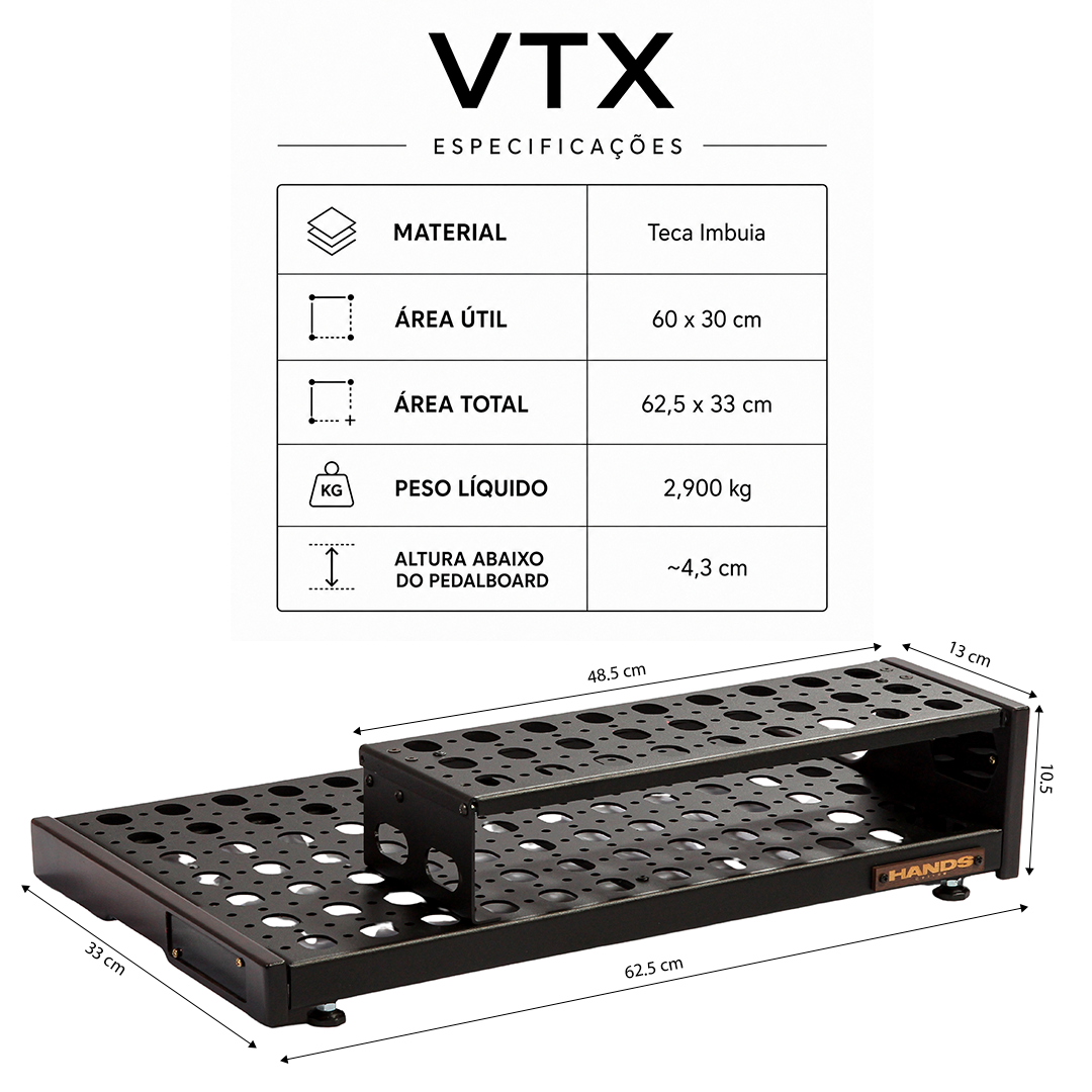 Pedalboard VTX V2 com Riser
